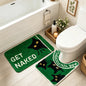 You Look Good & Get Naked Bath Mat Set - Funny Bathroom Rugs（cat）