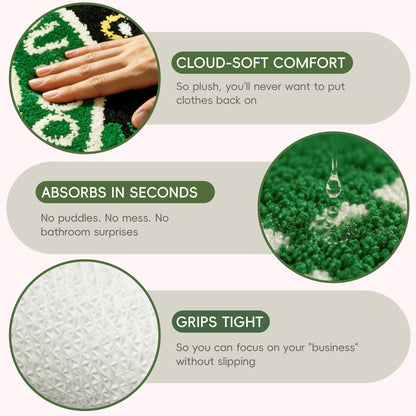 You Look Good & Get Naked Bath Mat Set - Funny Bathroom Rugs（cat）