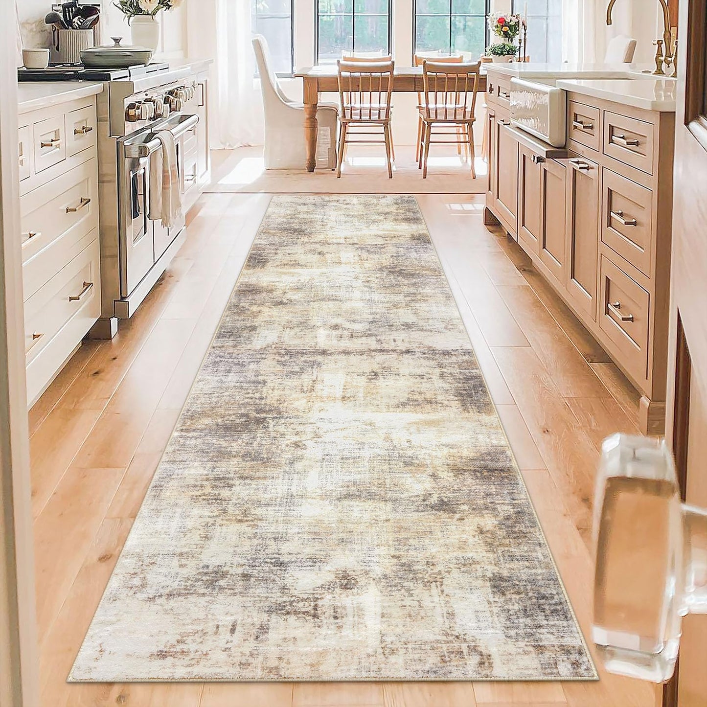 VORNELO Abstract Washable Runners for Hallways (3'x10')