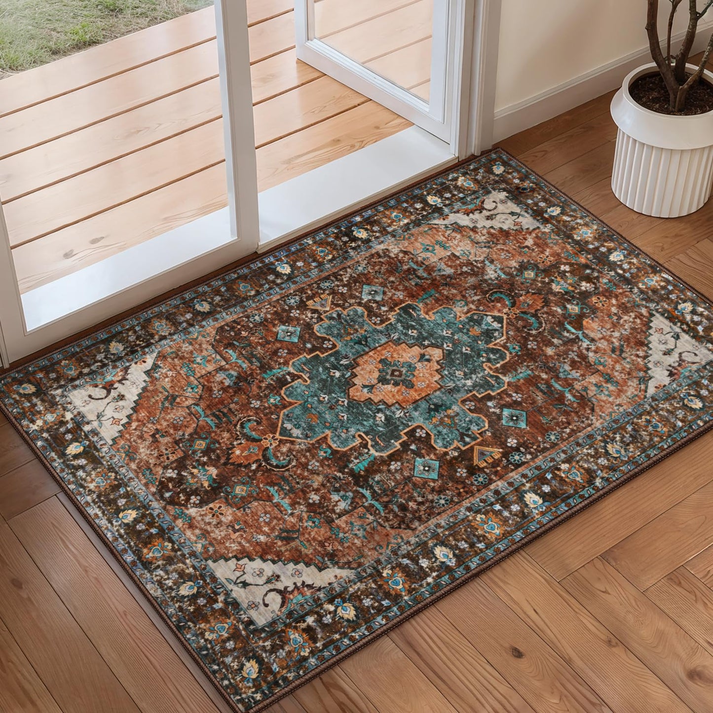 VORNELO Vintage Boho Rugs for Entryway (2'x3')