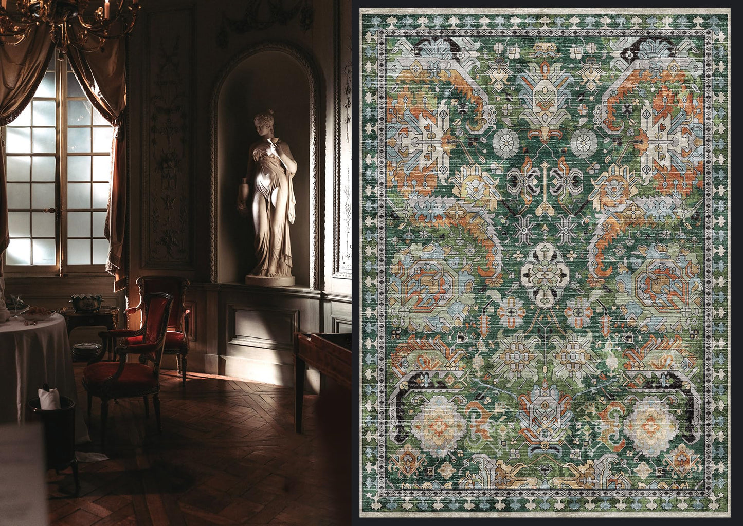 VORNELO Vintage Boho Rugs for Living Room (6' x 9')
