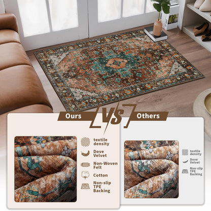 VORNELO Vintage Boho Rugs for Entryway (2'x3')