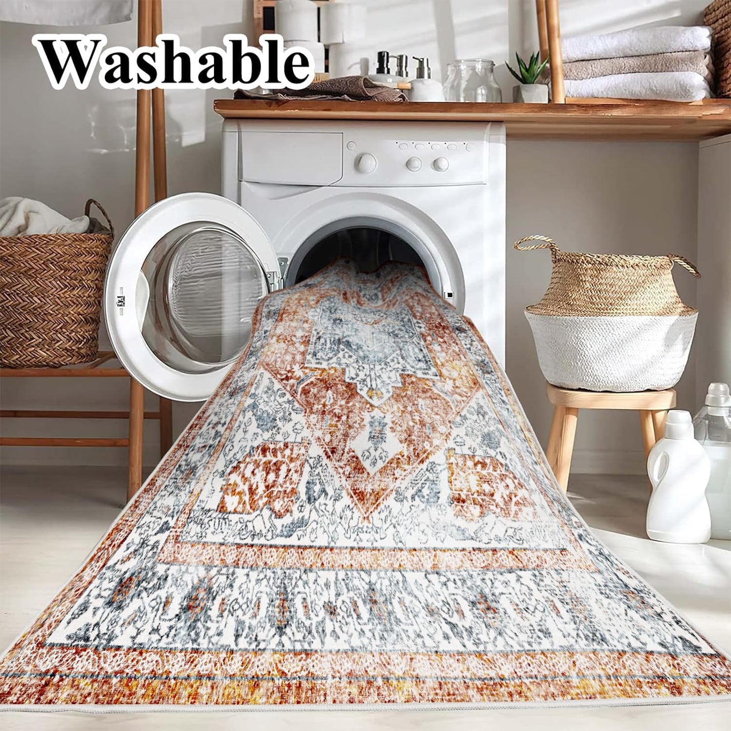 VORNELO Vintage Boho Rugs for Living Room (6'x9')