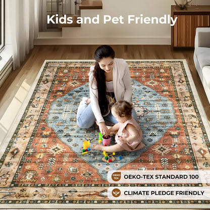 VORNELO Vintage Boho Rugs for Living Room (5'x7')