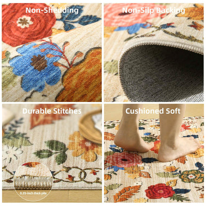 VORNELO Washable Small Entryway Area Rugs(2'x3')