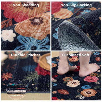 VORNELO Washable Small Entryway Area Rugs(2'x3')