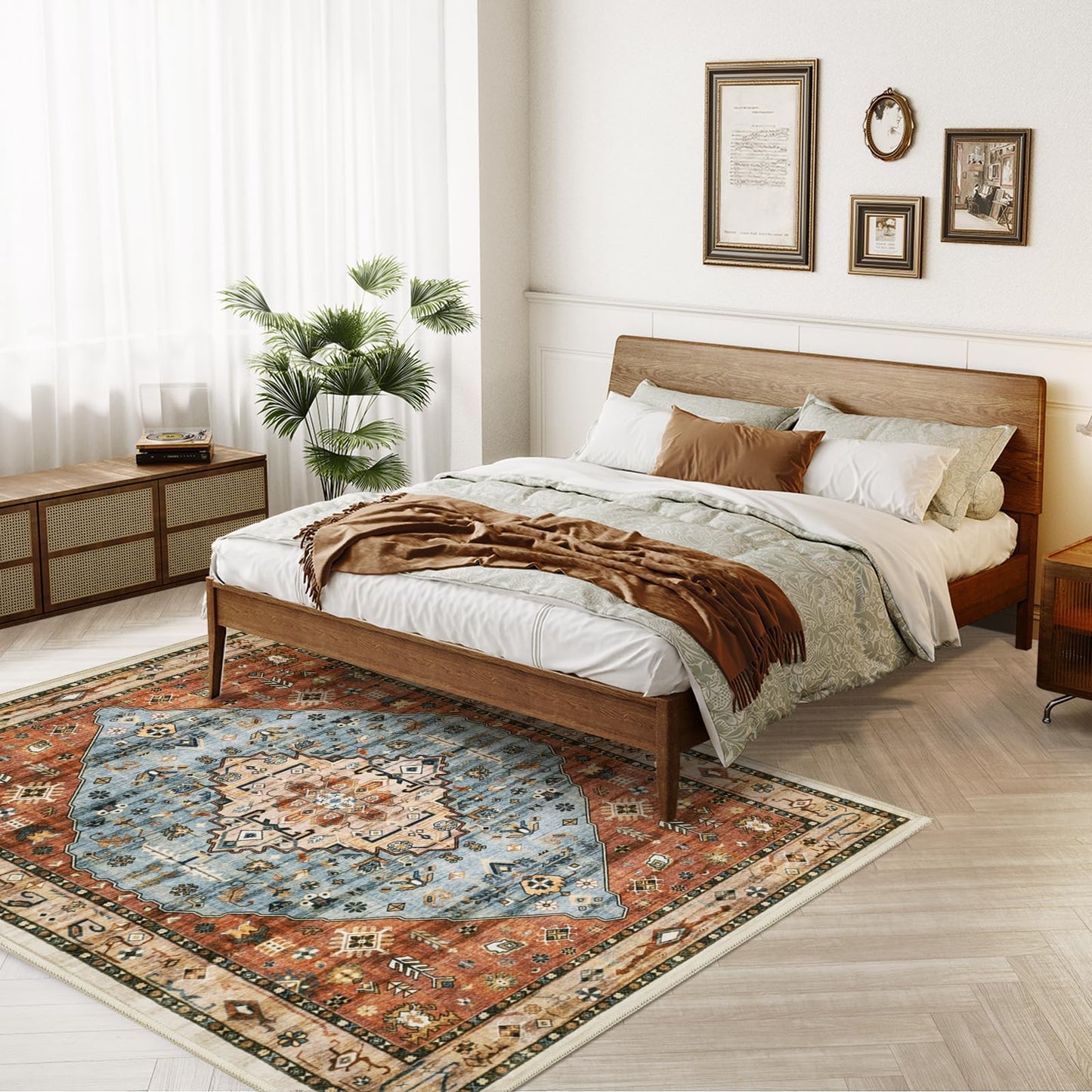 VORNELO Vintage Boho Rugs for Living Room (5'x7')