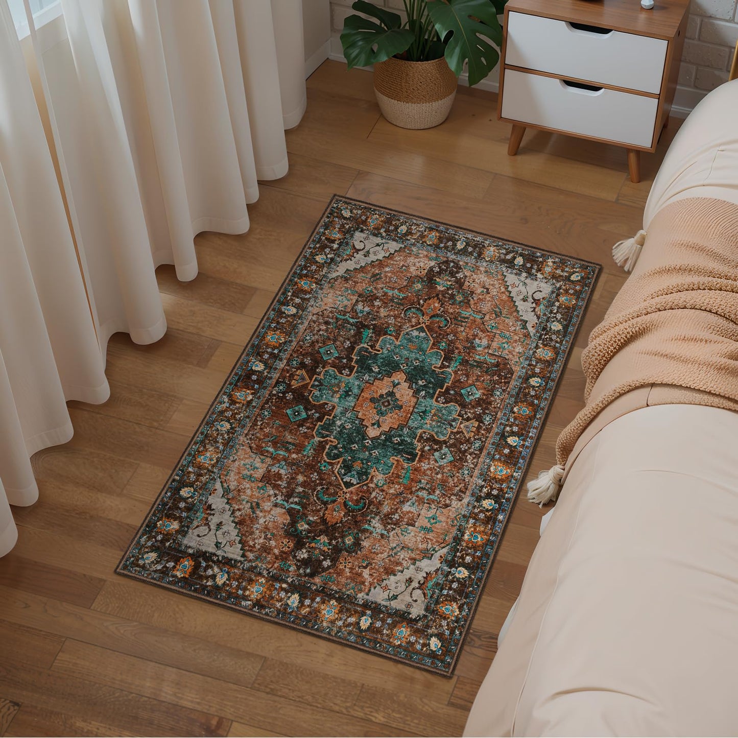 VORNELO Vintage Boho Rugs for Entryway (2'x3')