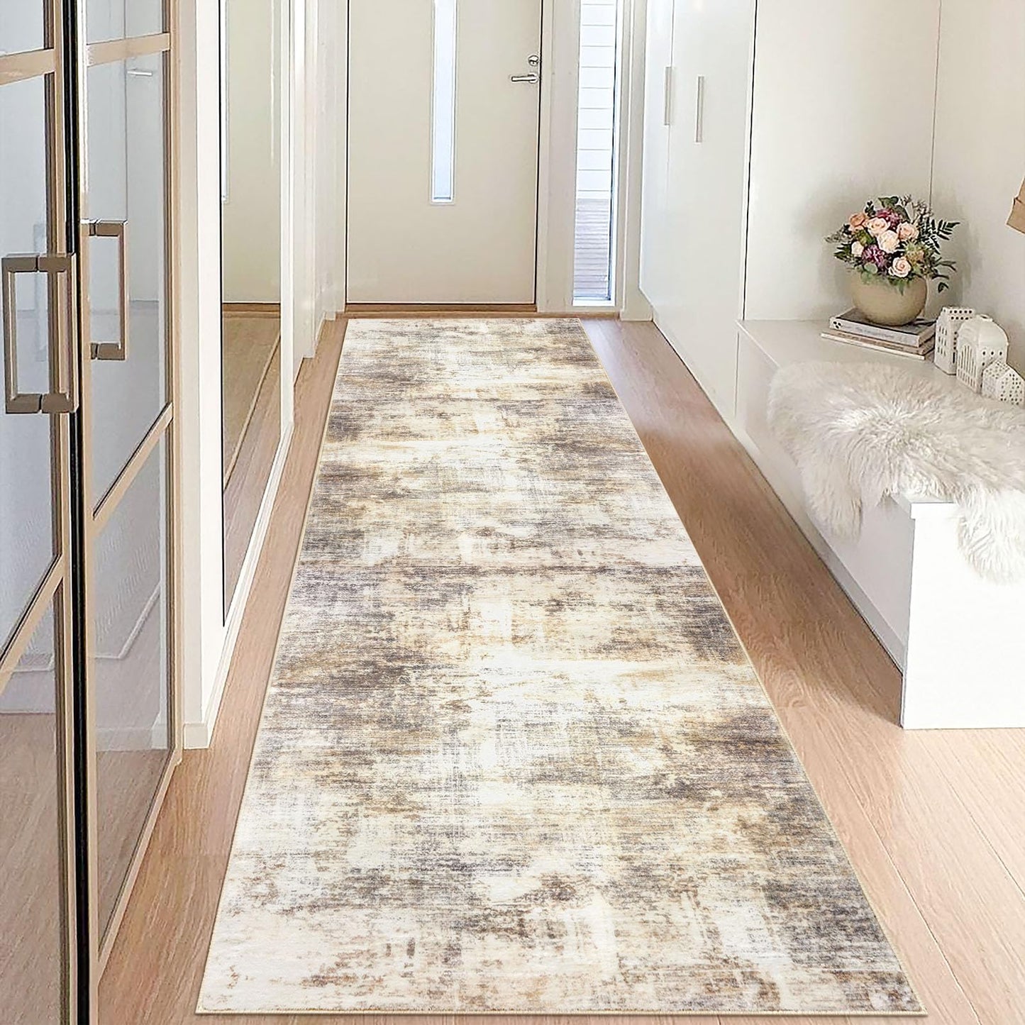VORNELO Abstract Washable Runners for Hallways (3'x10')